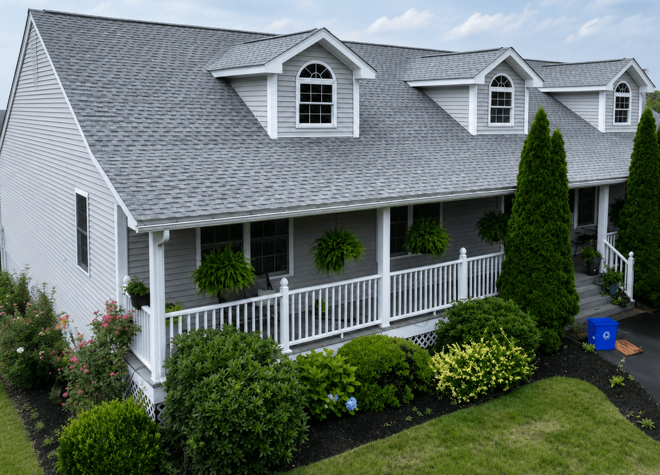 Roofing and exterior home improvements during a residential renovation