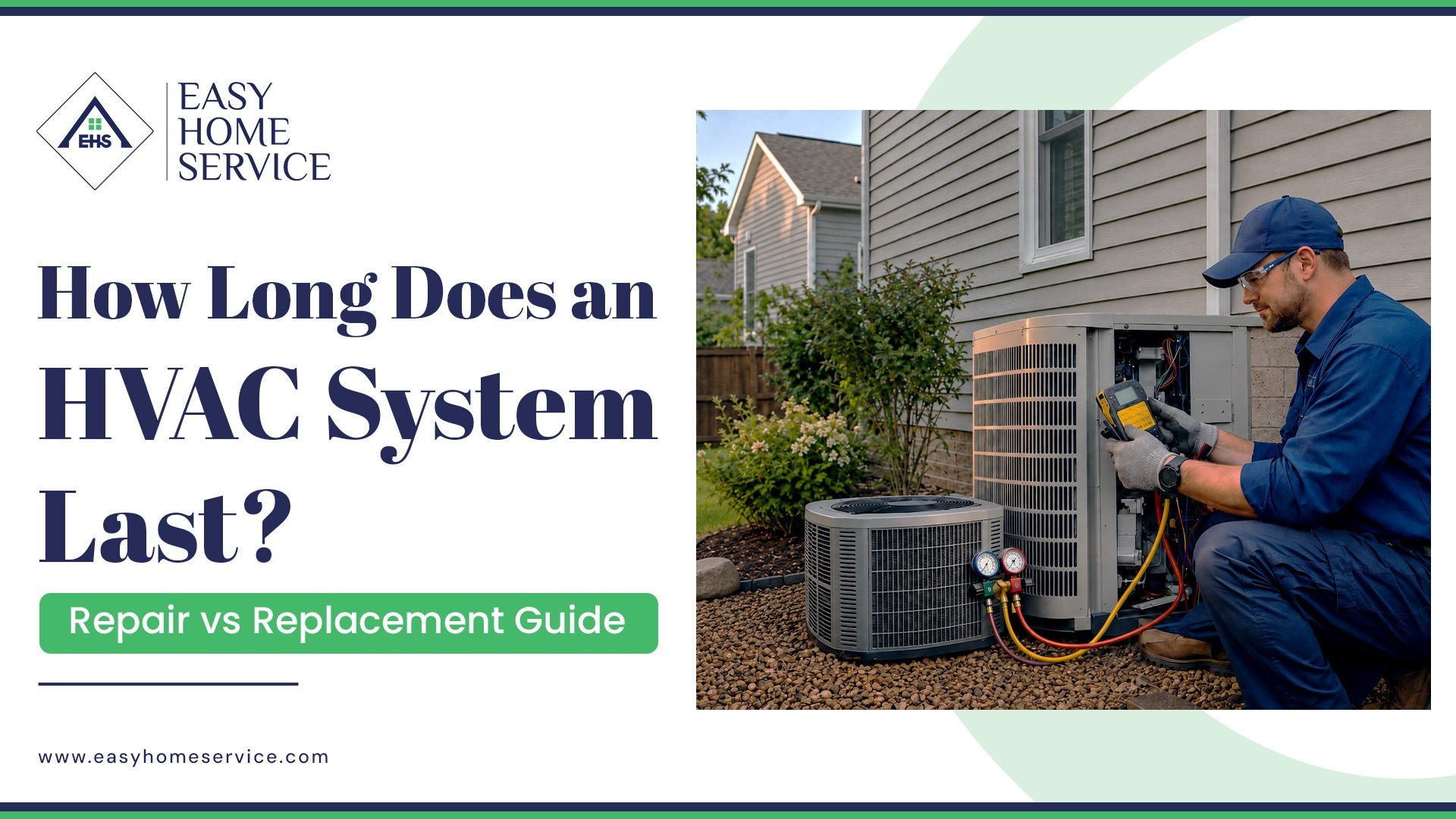 Average HVAC system lifespan by type: air conditioner, furnace, heat pump, ductless mini split, and ductwork