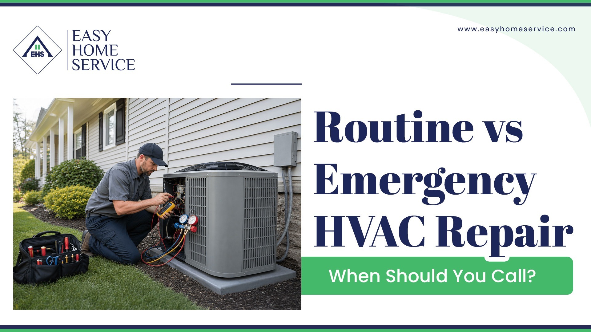 HVAC technicians performing routine and emergency HVAC repairs