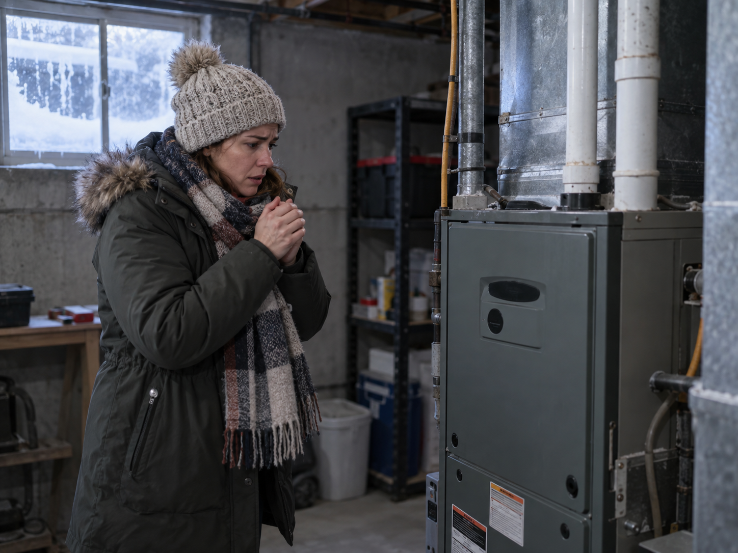 Furnace stopped working during severe cold requiring emergency heating repair