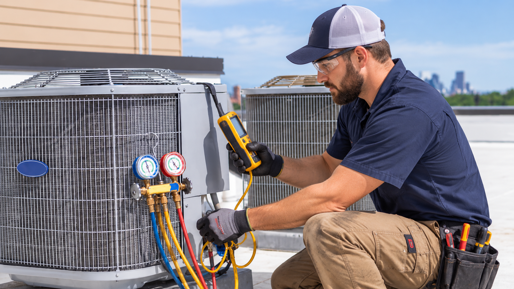 Regular HVAC maintenance helping extend the lifespan of a heating and cooling system