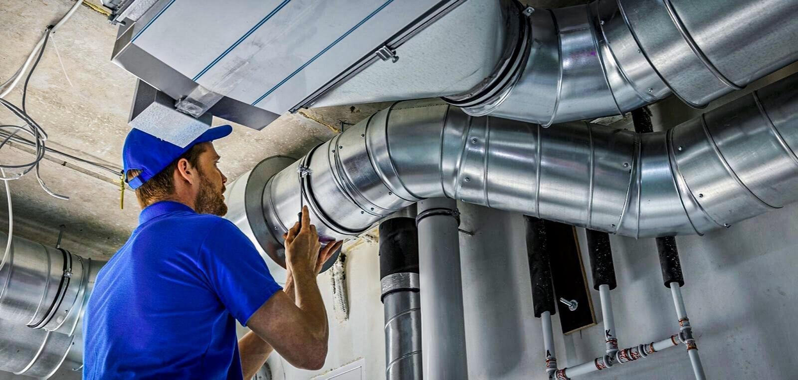 HVAC ductwork and airflow affecting heating and cooling system efficiency