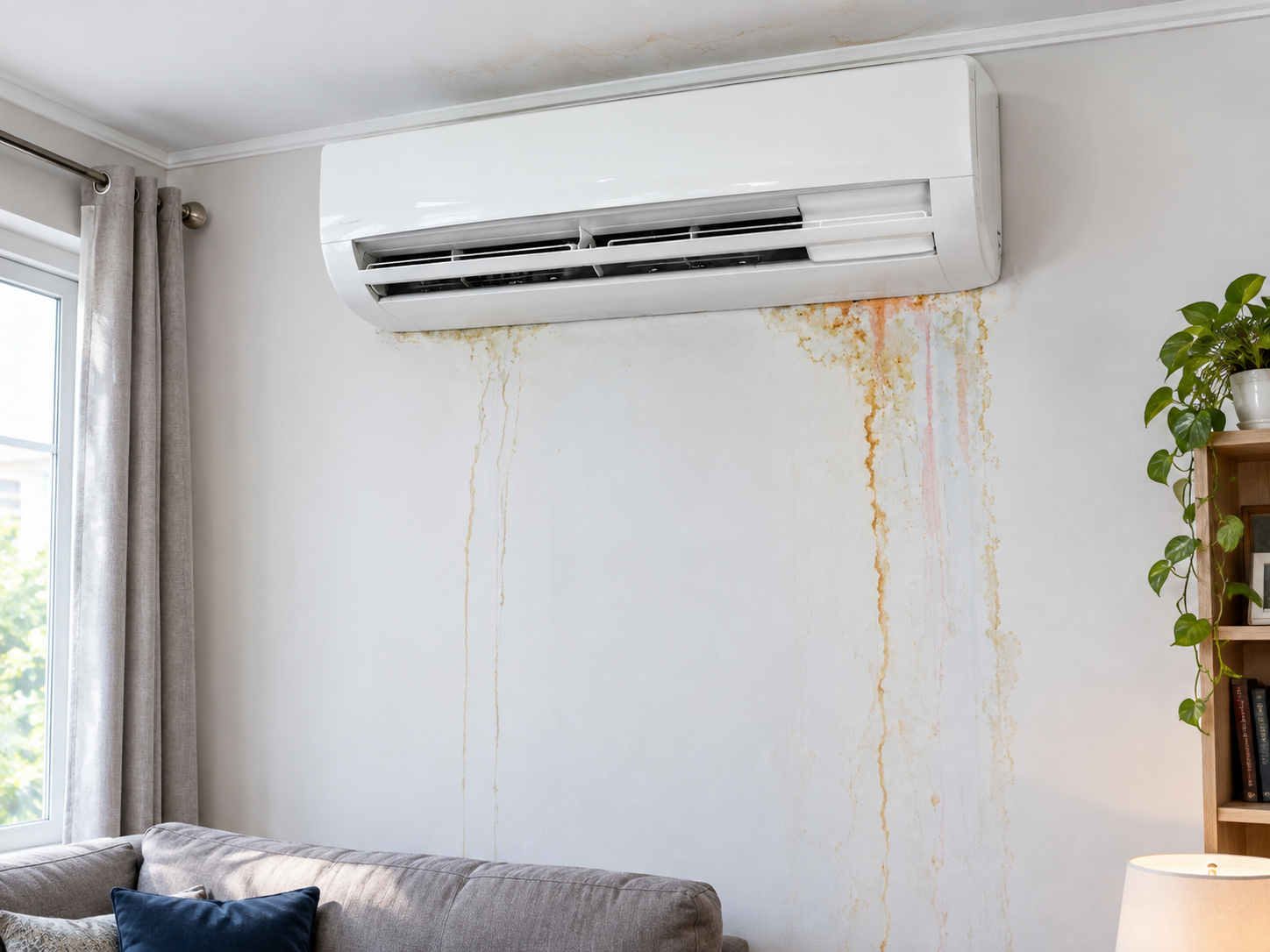 HVAC system causing significant water damage from leaks or condensate problems