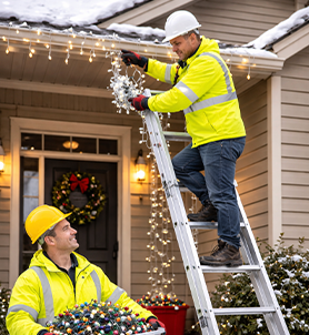 Christmas lights removal
