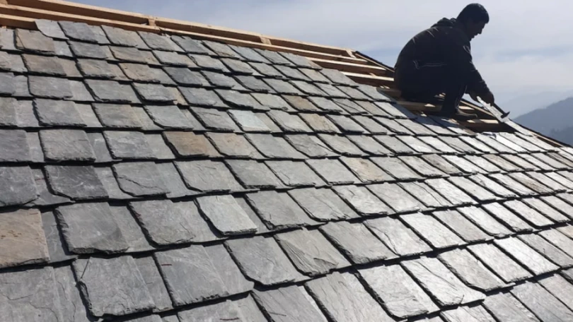 residential natural slate roof
